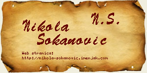 Nikola Sokanović vizit kartica